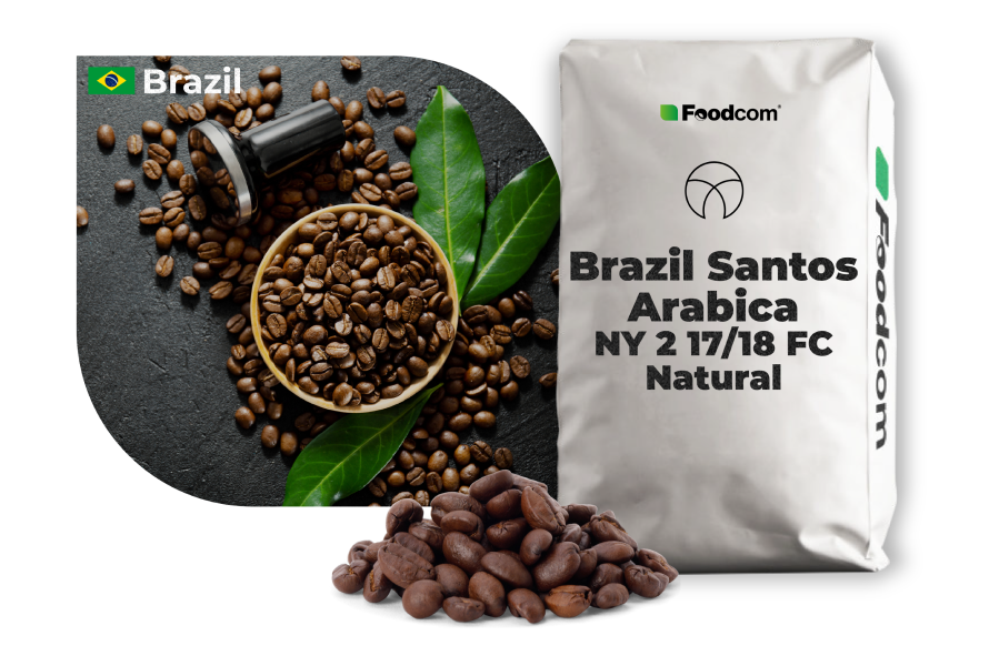 Brazil Santos Arabica NY 2 17/18 Fine Cup Natural Brazil Santos Arabica NY 2 17/18 Fine Cup Natural