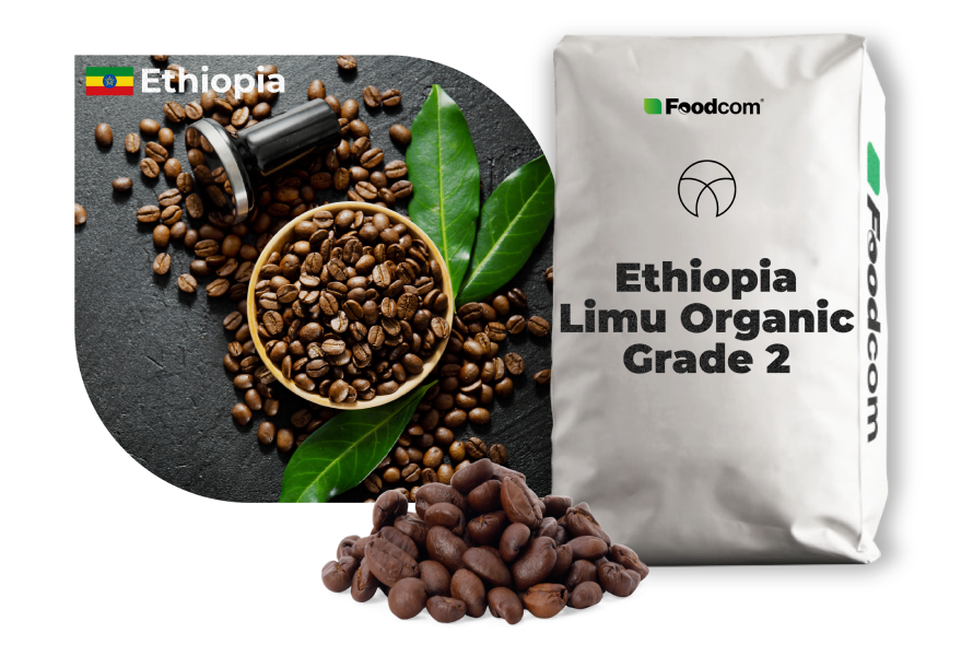 Ethiopia Limu Organic Grade 2 Washed Ethiopia Limu Organic Grade 2 Washed